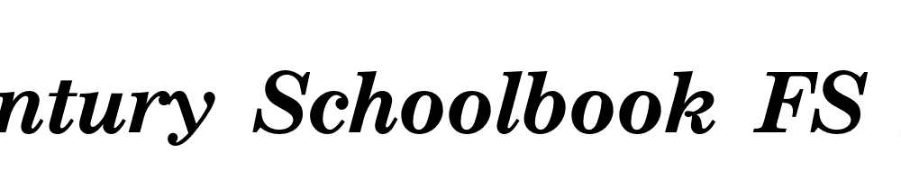  DEMO Century Schoolbook FS Bold Italic