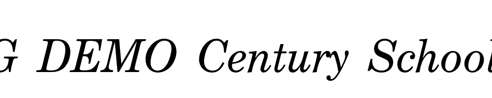  DEMO Century Schoolbook FS Italic