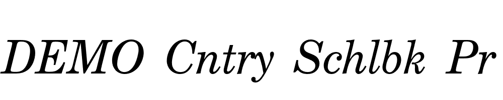 FSP DEMO Cntry Schlbk Pr Italic