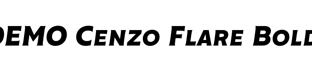  DEMO Cenzo Flare Bold Italic Regular