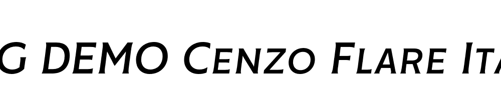  DEMO Cenzo Flare Italic Regular