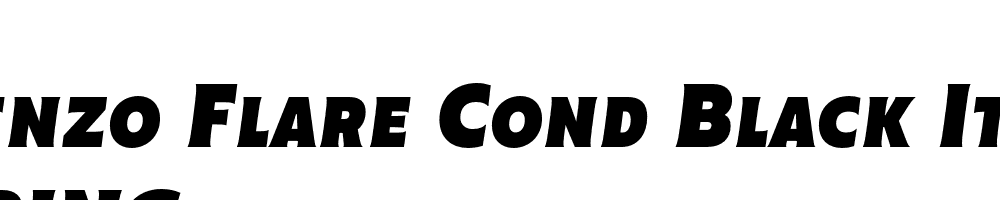  DEMO Cenzo Flare Cond Black Italic Regular