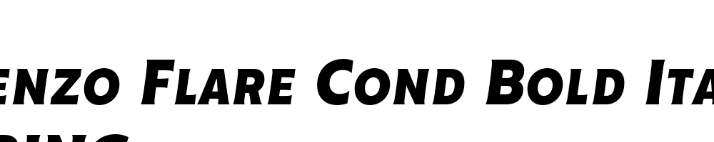  DEMO Cenzo Flare Cond Bold Italic Regular