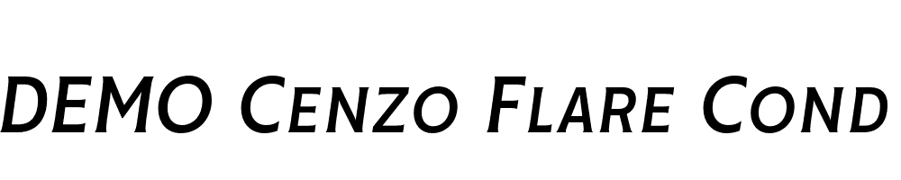  DEMO Cenzo Flare Cond Italic Regular