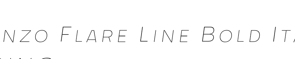  DEMO Cenzo Flare Line Bold Italic Regular