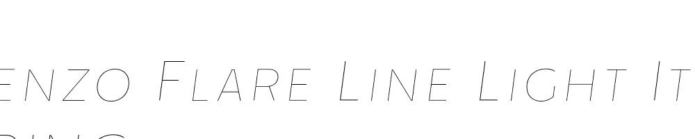  DEMO Cenzo Flare Line Light Italic Regular