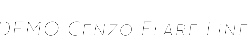  DEMO Cenzo Flare Line Italic Regular