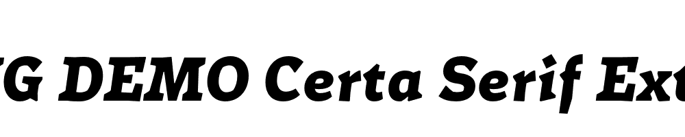  DEMO Certa Serif ExtraBold Italic