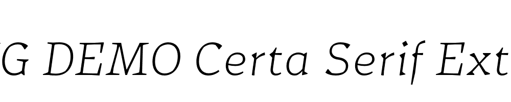  DEMO Certa Serif ExtraLight Italic