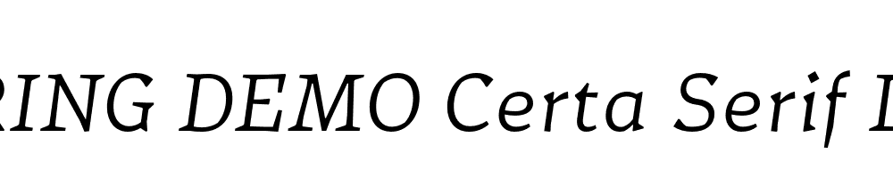  DEMO Certa Serif Light Italic