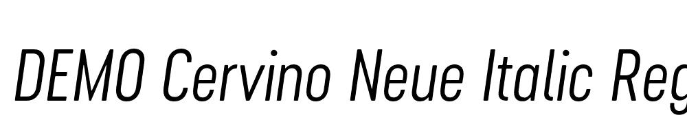 FSP DEMO Cervino Neue Italic Regular