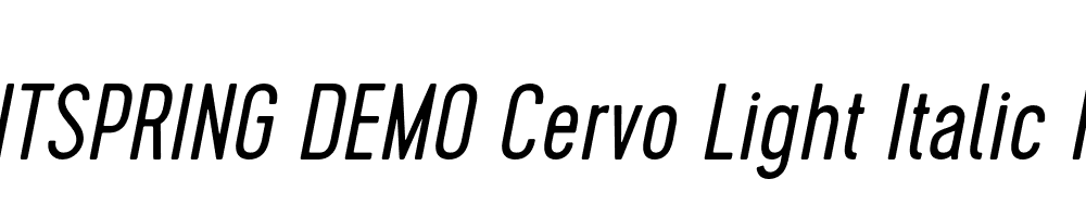  DEMO Cervo Light Italic Italic