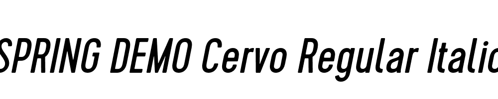  DEMO Cervo Regular Italic Italic