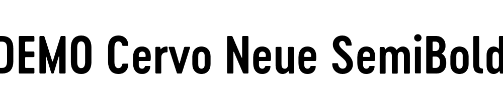  DEMO Cervo Neue SemiBold Neue Regular