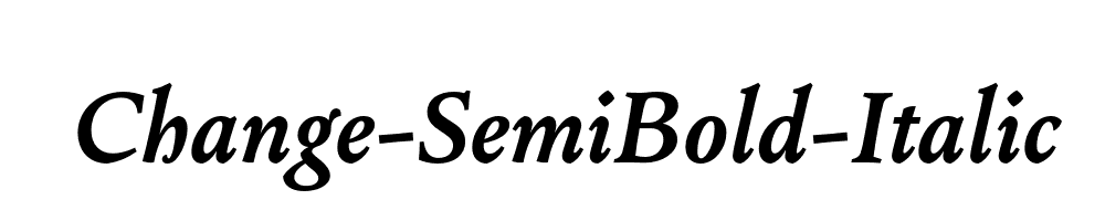 Change-SemiBold-Italic