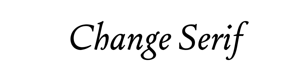 Change Serif