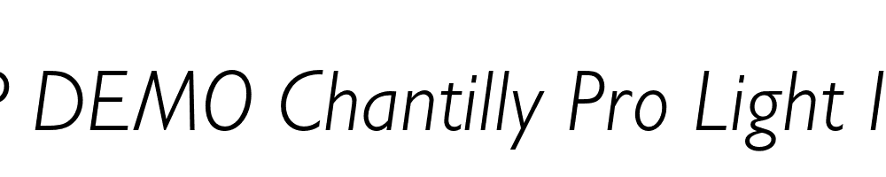 FSP DEMO Chantilly Pro Light Italic