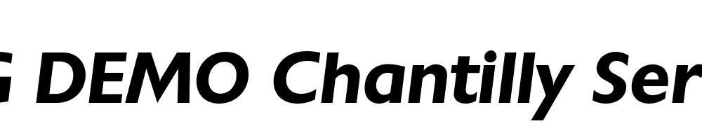  DEMO Chantilly Serial Bold Italic