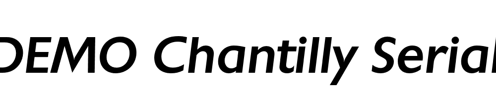  DEMO Chantilly Serial Medium Italic