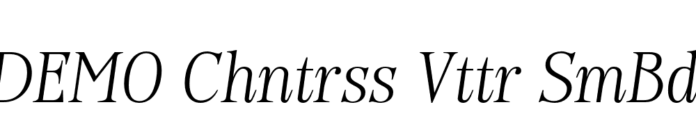 FSP DEMO Chntrss Vttr SmBd Italic