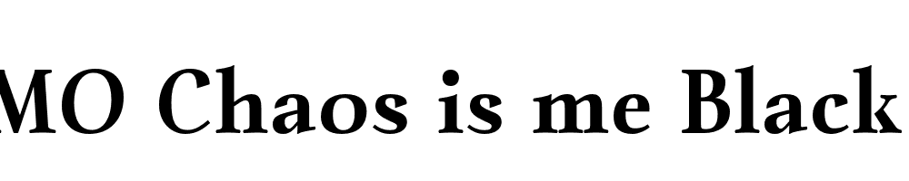 FSP DEMO Chaos is me Black Regular