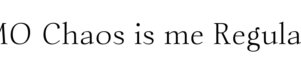 FSP DEMO Chaos is me Regular Regular