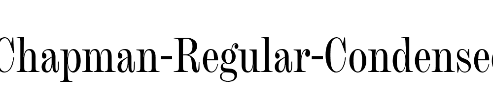 Chapman-Regular-Condensed