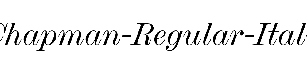 Chapman-Regular-Italic