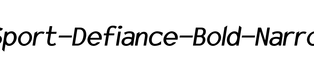 Charger-Sport-Defiance-Bold-Narrow-Oblique