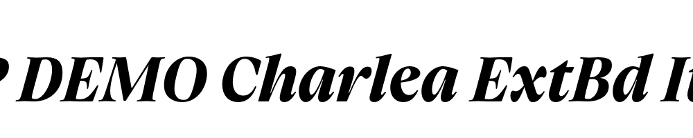 FSP DEMO Charlea ExtBd Italic