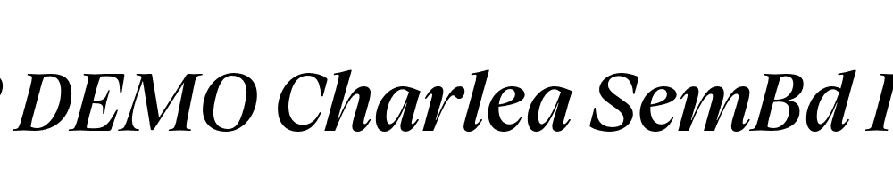 FSP DEMO Charlea SemBd Italic