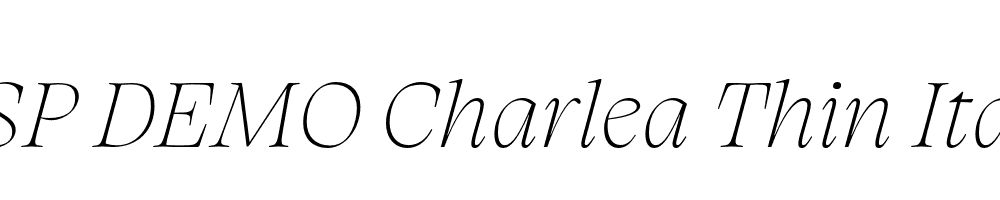 FSP DEMO Charlea Thin Italic