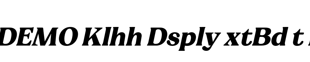 FSP DEMO Klhh Dsply xtBd t Italic