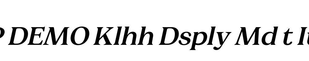 FSP DEMO Klhh Dsply Md t Italic