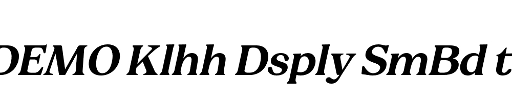 FSP DEMO Klhh Dsply SmBd t Italic