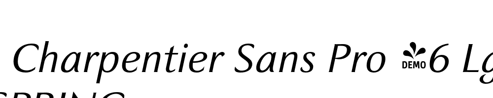  DEMO Charpentier Sans Pro 46 Lger Italique