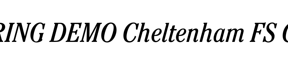  DEMO Cheltenham FS Cond Italic