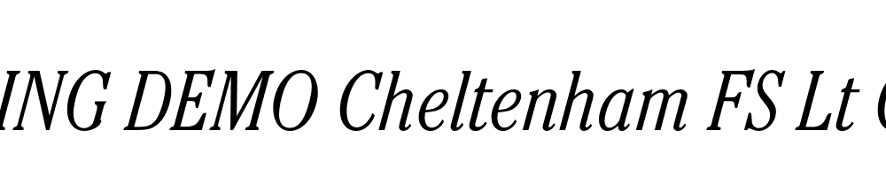  DEMO Cheltenham FS Lt Cond Italic