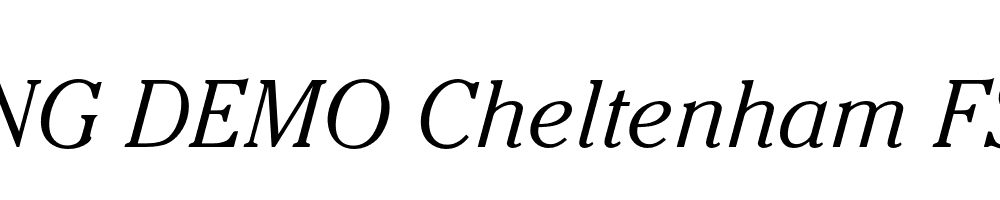  DEMO Cheltenham FS Light Italic