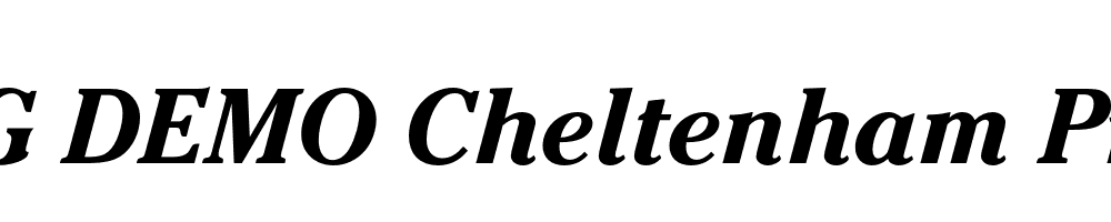  DEMO Cheltenham Pro Bold Italic