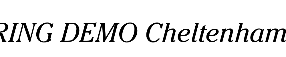  DEMO Cheltenham Pro Italic