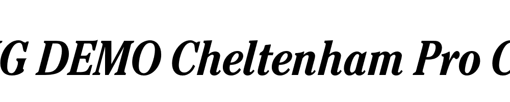  DEMO Cheltenham Pro Cd Bold Italic