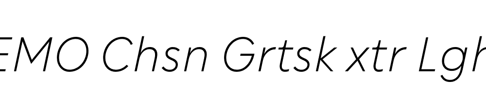 FSP DEMO Chsn Grtsk xtr Lght Italic