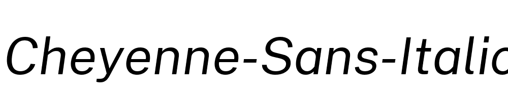 Cheyenne-Sans-Italic