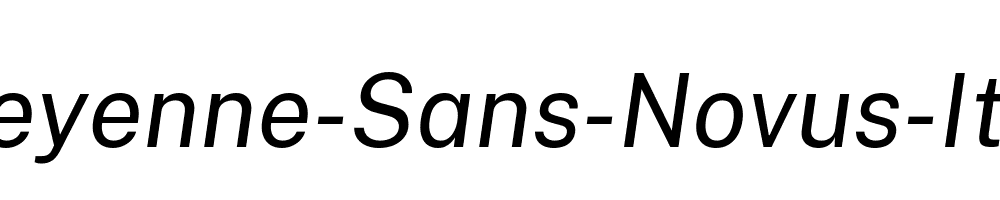 Cheyenne-Sans-Novus-Italic