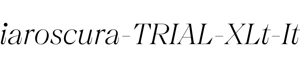 Chiaroscura-TRIAL-XLt-Italic