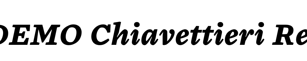  DEMO Chiavettieri Regular Bold Italic