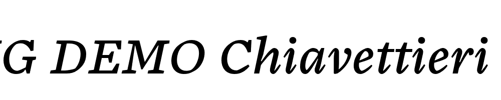  DEMO Chiavettieri Regular Italic