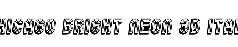 Chicago-Bright-Neon-3D-Italic