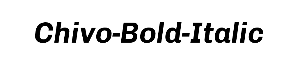 Chivo-Bold-Italic